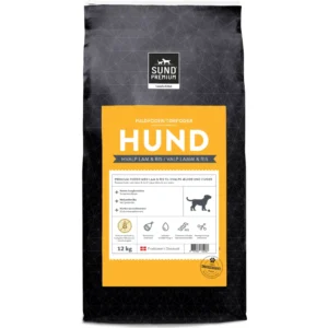 SUND HUND PREMIUM HVØLP LAMB OG RÍS 12KG