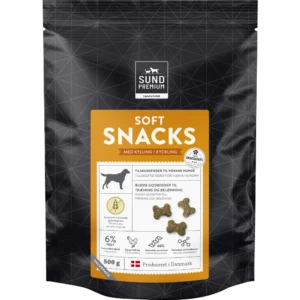 SUND HUND PREMIUM SNACK TIL HUND - HØSNARUNGI 500 G