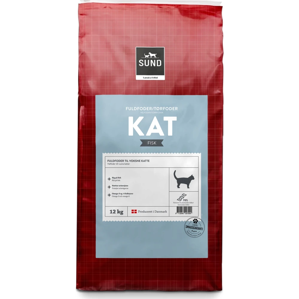 SUND KAT - KETTUMATUR, FISKUR 12 KG.